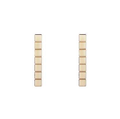 ICE CUBE PINK GOLD EARRINGS