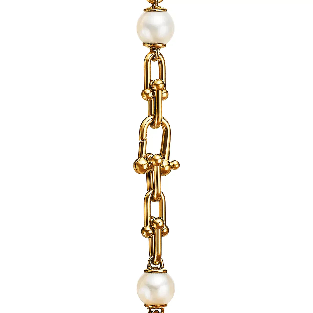 LINK BRACELET GOLD WITH FRESHWATER PEARLS