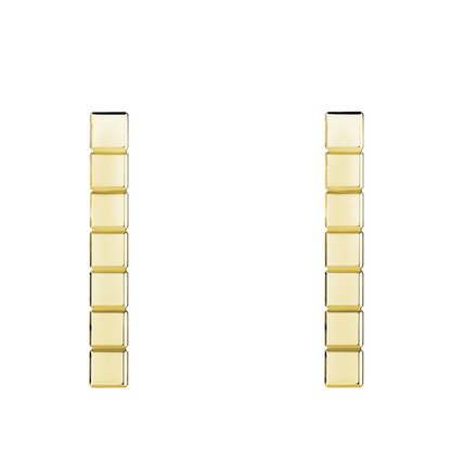 ICE CUBE GOLD EARRINGS