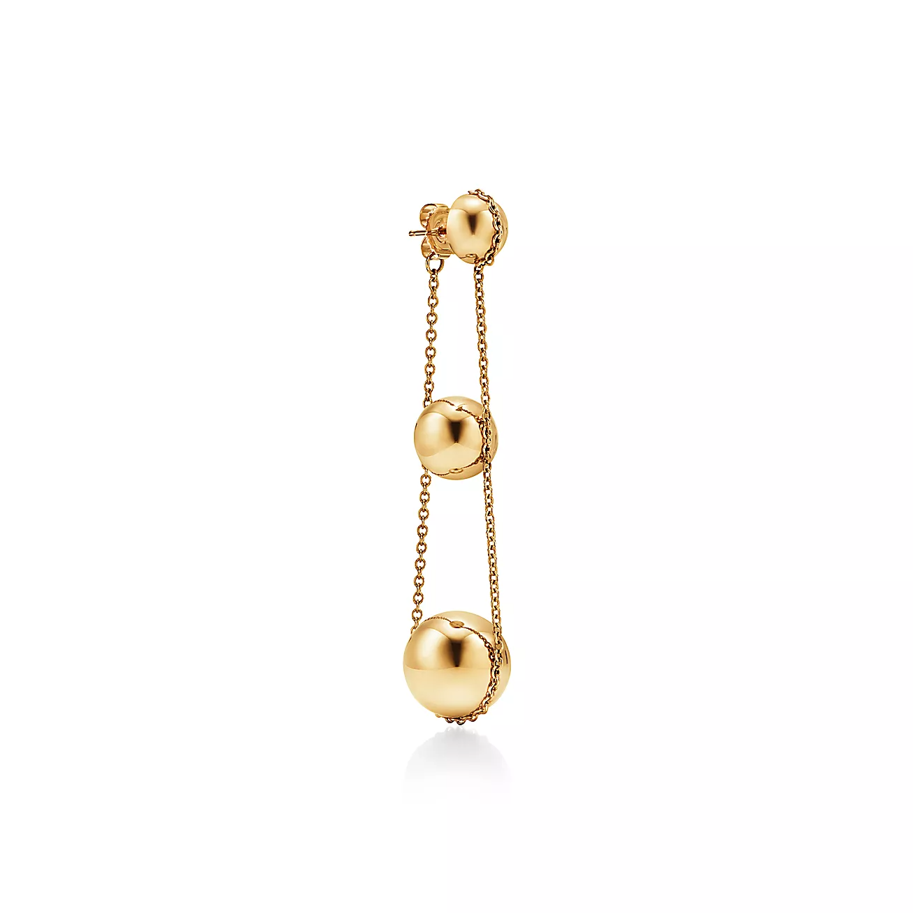 TRIPLE DROP GOLD EARRINGS