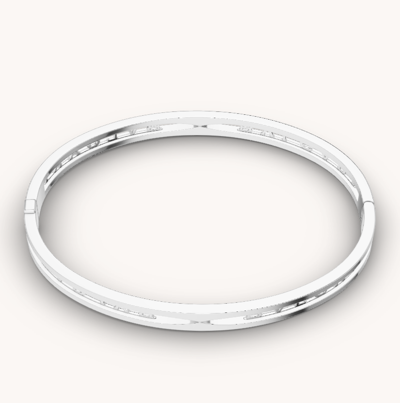 ZERO 1 SPIRAL LOGO SILVER BRACELET