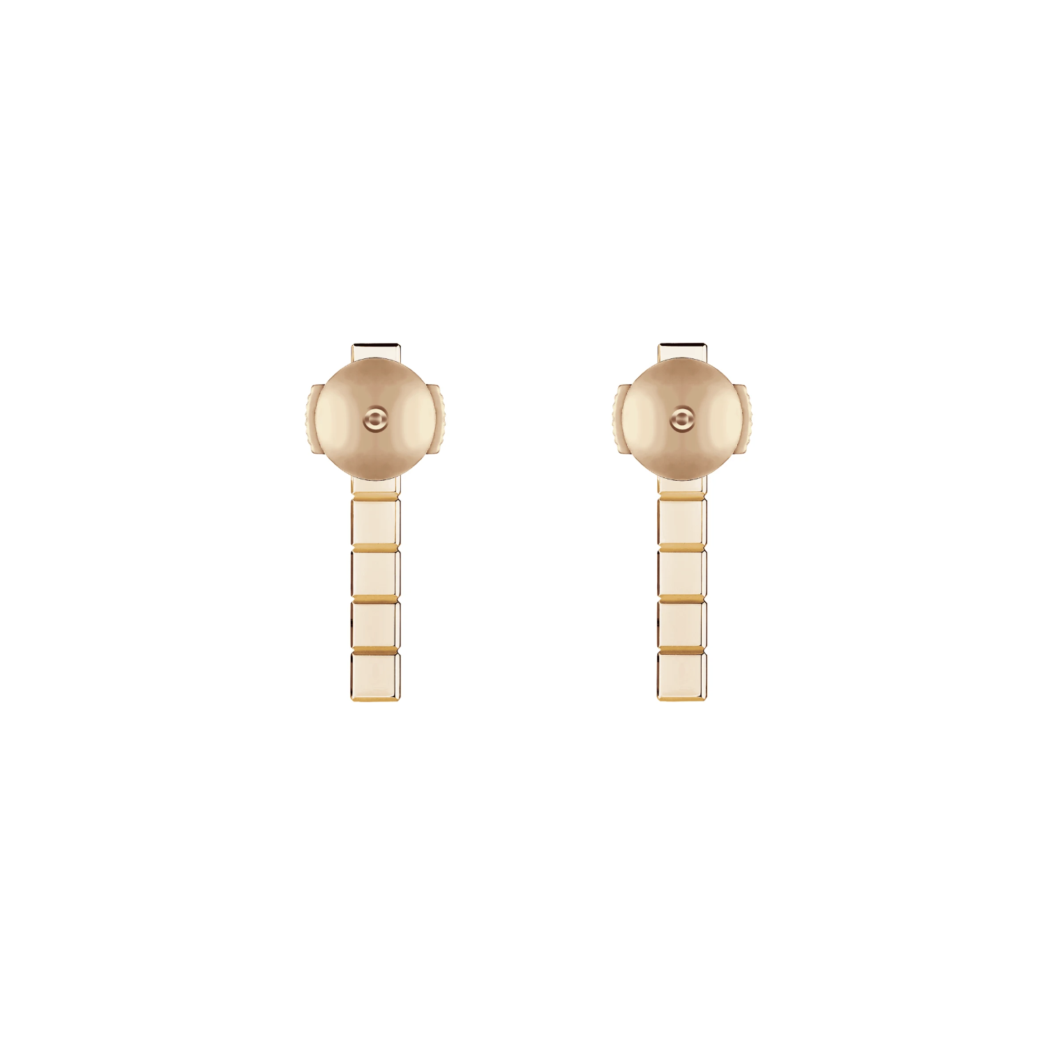 ICE CUBE PINK GOLD DIAMONDS EARRINGS