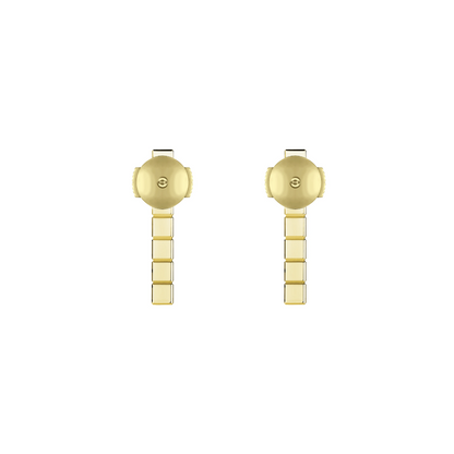 ICE CUBE GOLD DIAMONDS EARRINGS