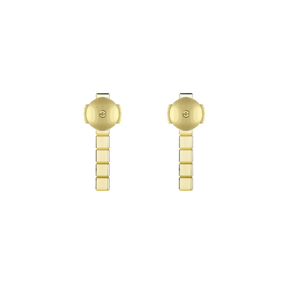 ICE CUBE GOLD EARRINGS