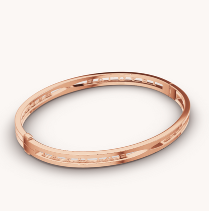 ZERO 1 SPIRAL LOGO PINK GOLD BRACELET