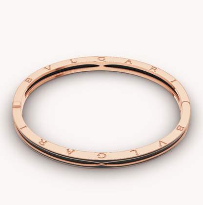 ZERO 1 PINK GOLD WITH MATTE BLACK CERAMIC BRACELET