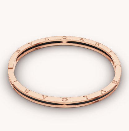 ZERO 1 PINK GOLD WITH BLACK CERAMIC BRACELET