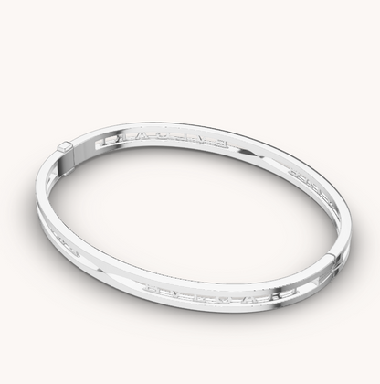 ZERO 1 SPIRAL LOGO SILVER BRACELET