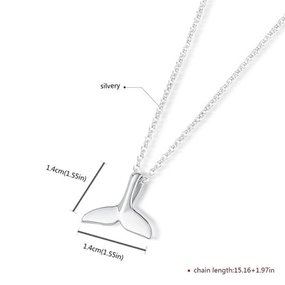 Sterling Silver Whale Tail Necklace