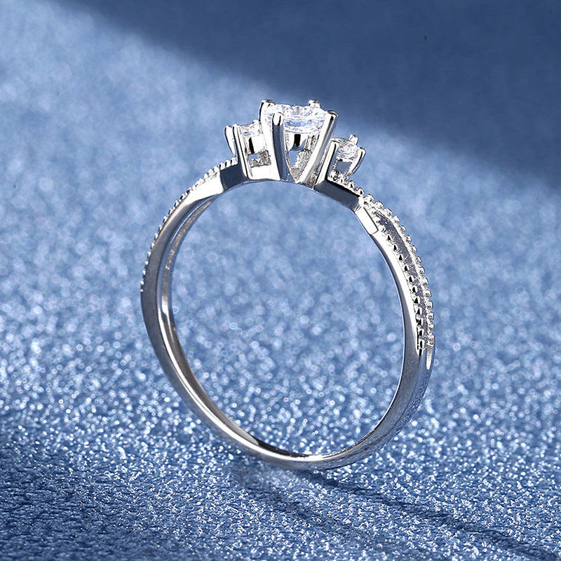 Moissanite Wedding Ring - Timeless Elegance in High-Quality Silver