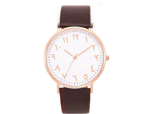 Arabic Number Luxury Womens Watch - Elegant Metal Case Design