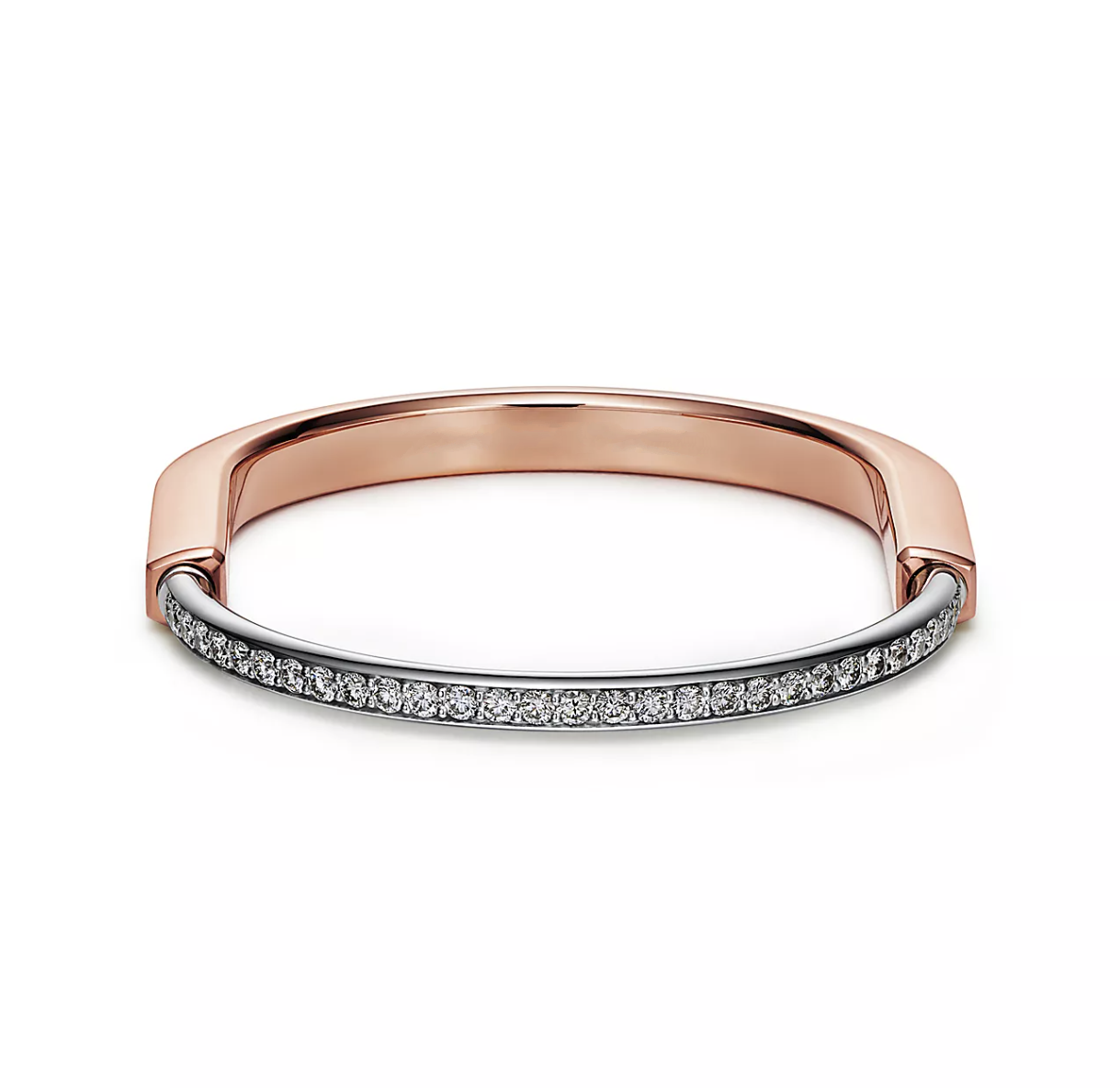 LOCK BRACELET ROSE AND WHITE GOLD DIAMOND