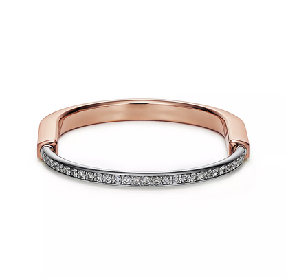 LOCK BRACELET ROSE AND WHITE GOLD DIAMOND