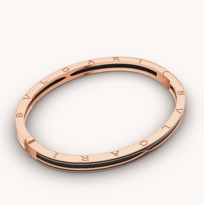 ZERO 1 PINK GOLD WITH MATTE BLACK CERAMIC BRACELET