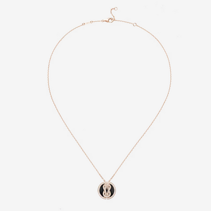 CHANCE INFINIE LUCKY MEDALS PINK GOLD NECKLACE