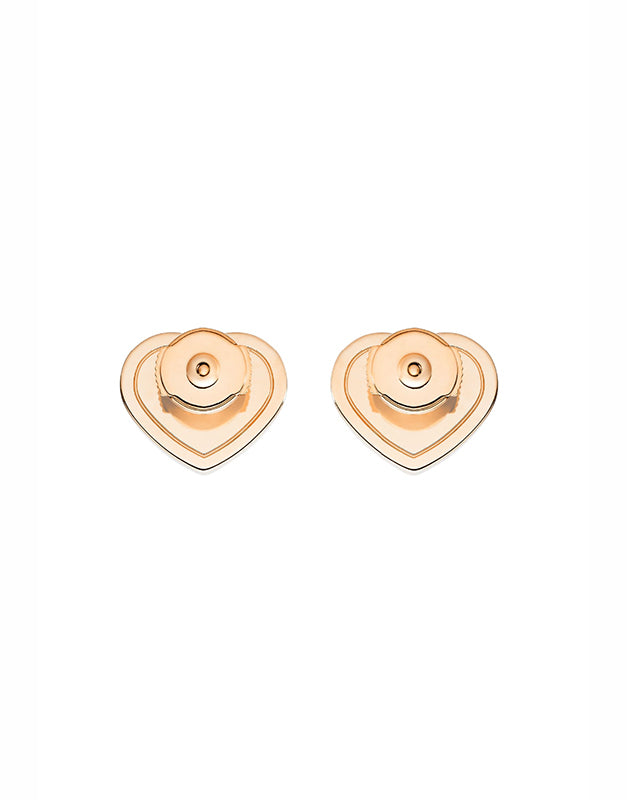 HAPPY HEART EARRINGS PINK GOLD DIAMOND