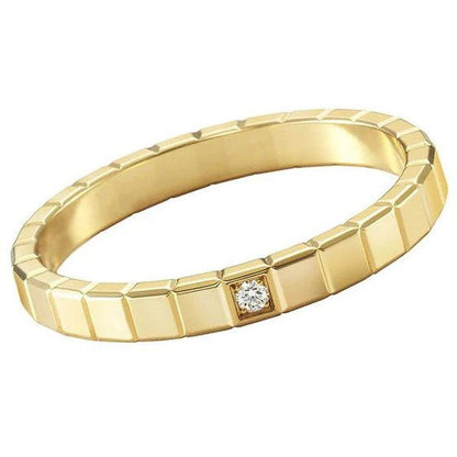 ICE CUDE RING GOLD 1 DIAMOND