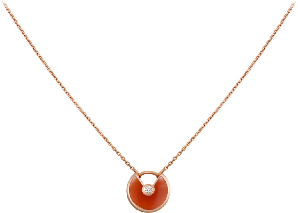 AMULETTE GOLD CARNELIAN ONYX NECKLACE