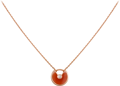 AMULETTE GOLD CARNELIAN ONYX NECKLACE