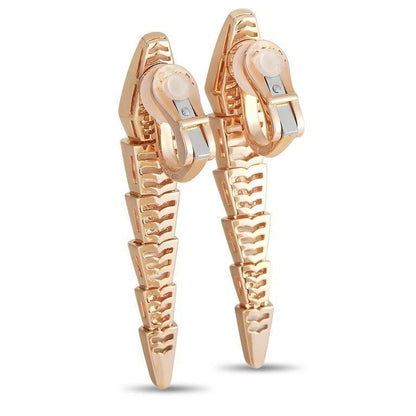 SERPENTI MOP PINK GOLD DIAMOND EARRINGS