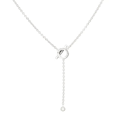 FINESSE SILVER DIAMOND NECKLACE