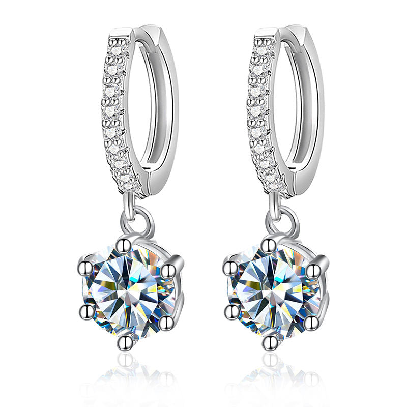 24C ROCK SUGAR DOUBLE C GOLD DIAMONDS EARRINGS