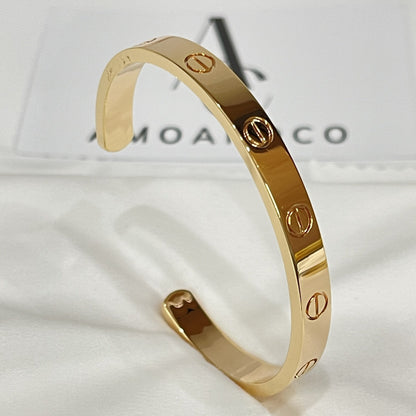 LOVE BRACELET 6.1MM OPEN CUFF PINK GOLD