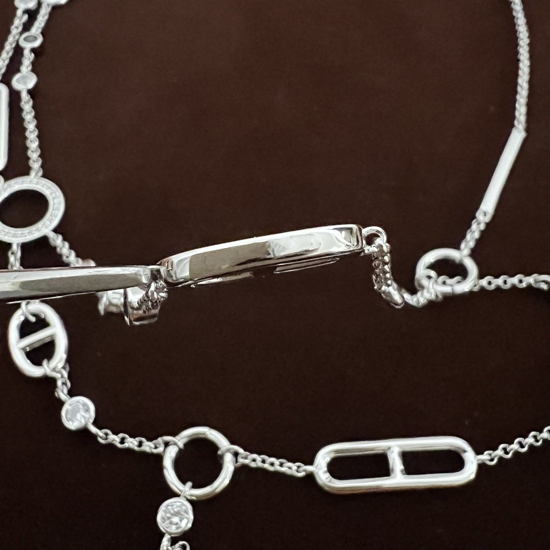 CHAINE HM SILVER DIAMOND NECKLACE