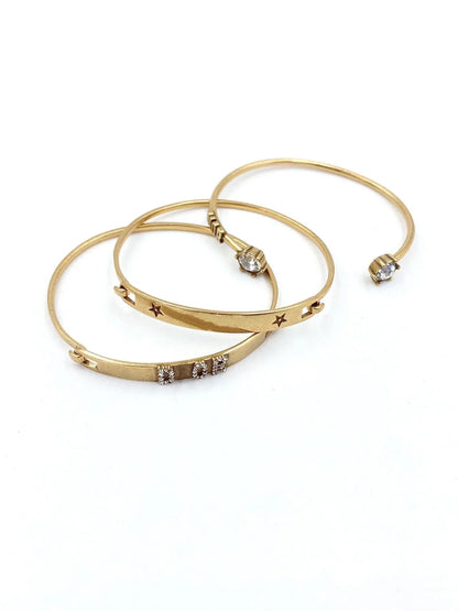 D EVOLUTION BRACELET SET ANTIQUE GOLD-FINISH METAL