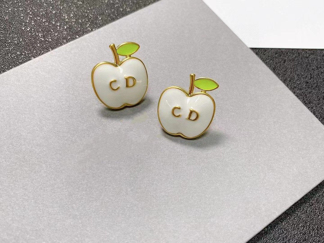 CD GOLD APPLE EARRINGS