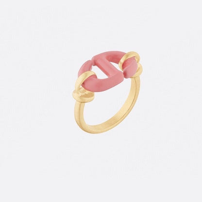 CD RED AND PINK GOLD RING