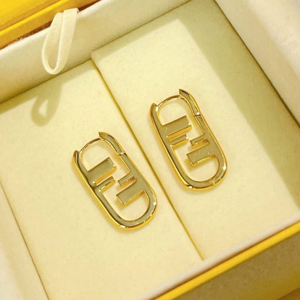 F O'LOCK GOLD EARRINGS