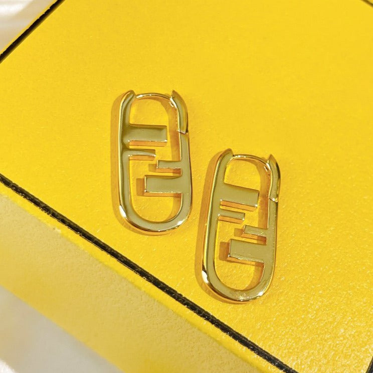 F O'LOCK GOLD EARRINGS