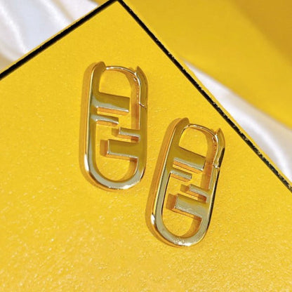 F O'LOCK GOLD EARRINGS