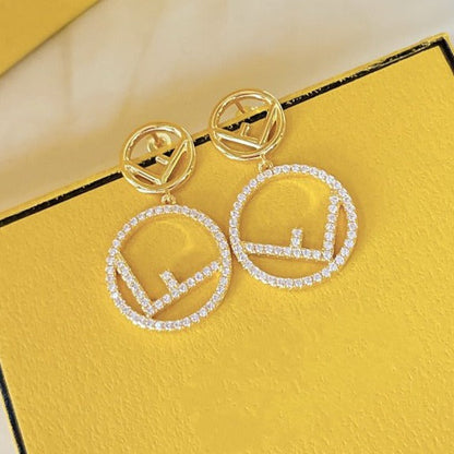 DOUBLE F GOLD DIAMOND EARRINGS