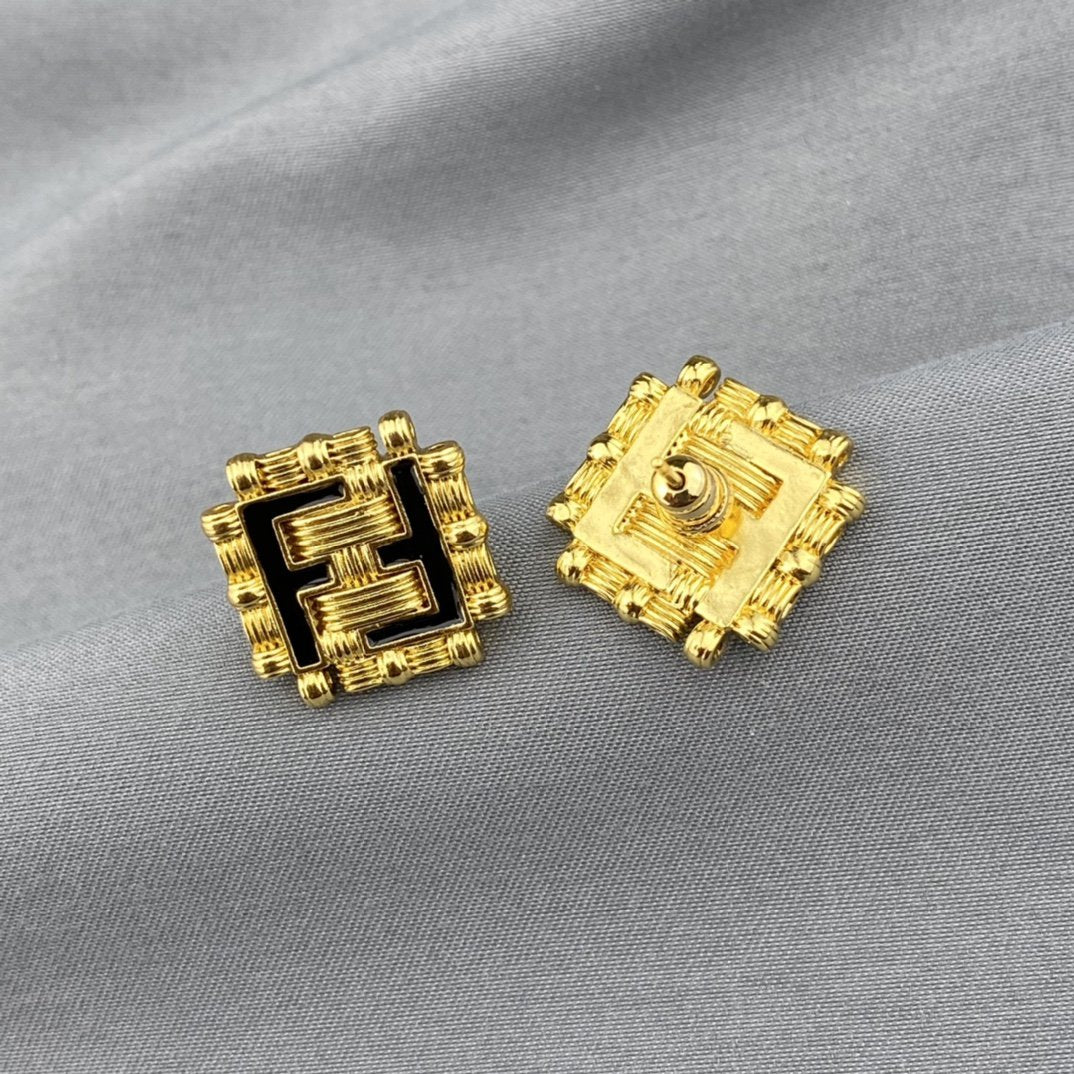 FF BLACK GOLD EARRINGS