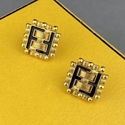 FF BLACK GOLD EARRINGS