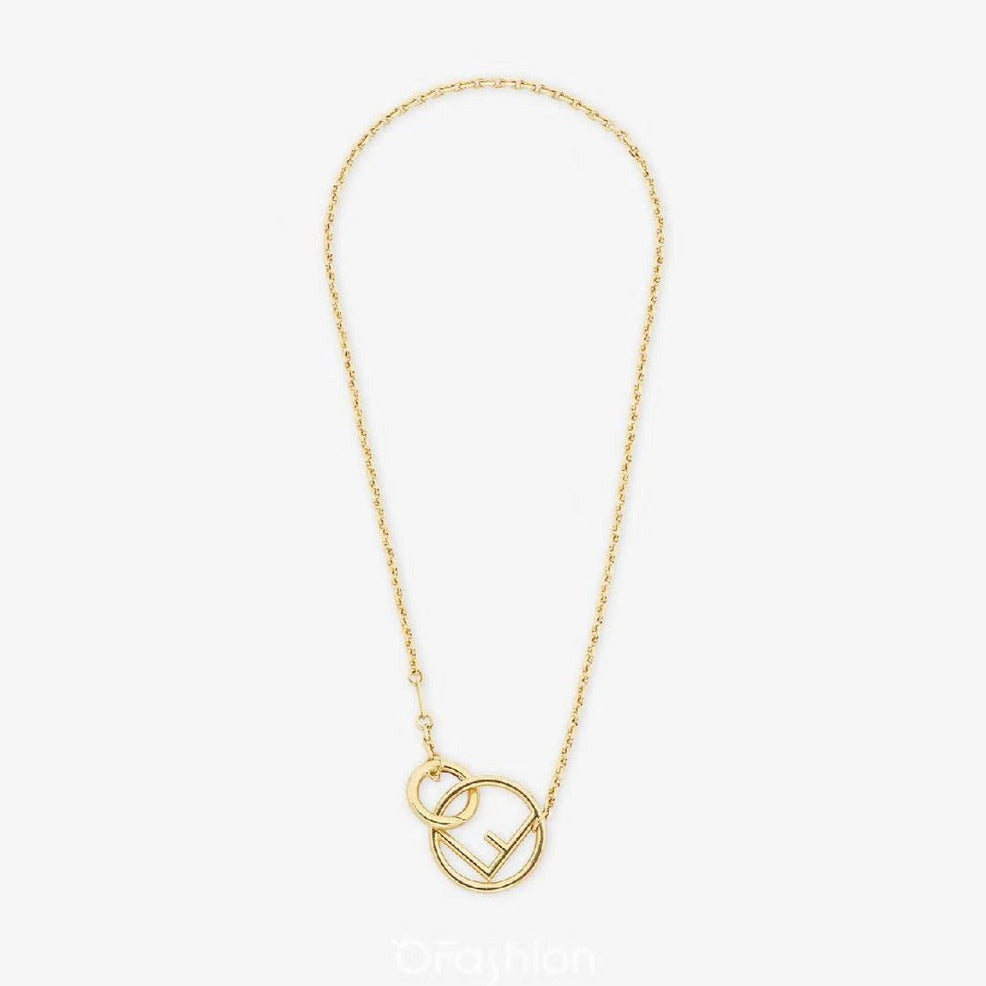 F LOGO GOLD NECKLCE