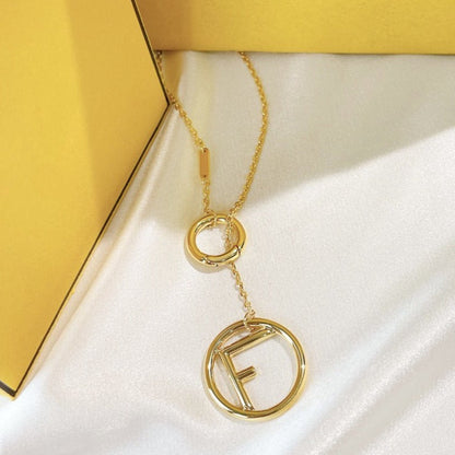 F LOGO GOLD NECKLCE