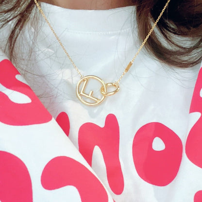 F LOGO GOLD NECKLCE