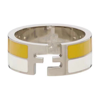 FF RING SILVER WHITE&YELLOW