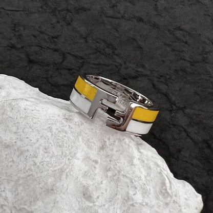 FF RING SILVER WHITE&YELLOW