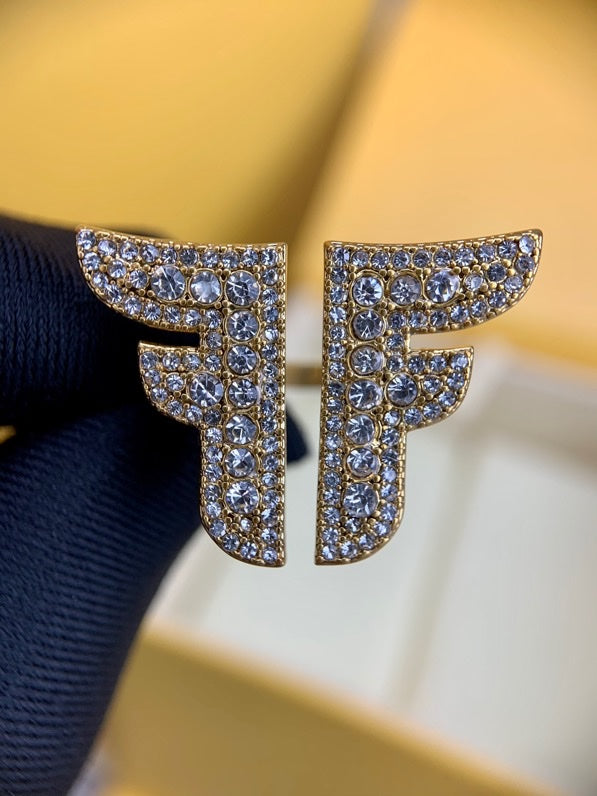 FF LOGO GOLD DIAMOND RING