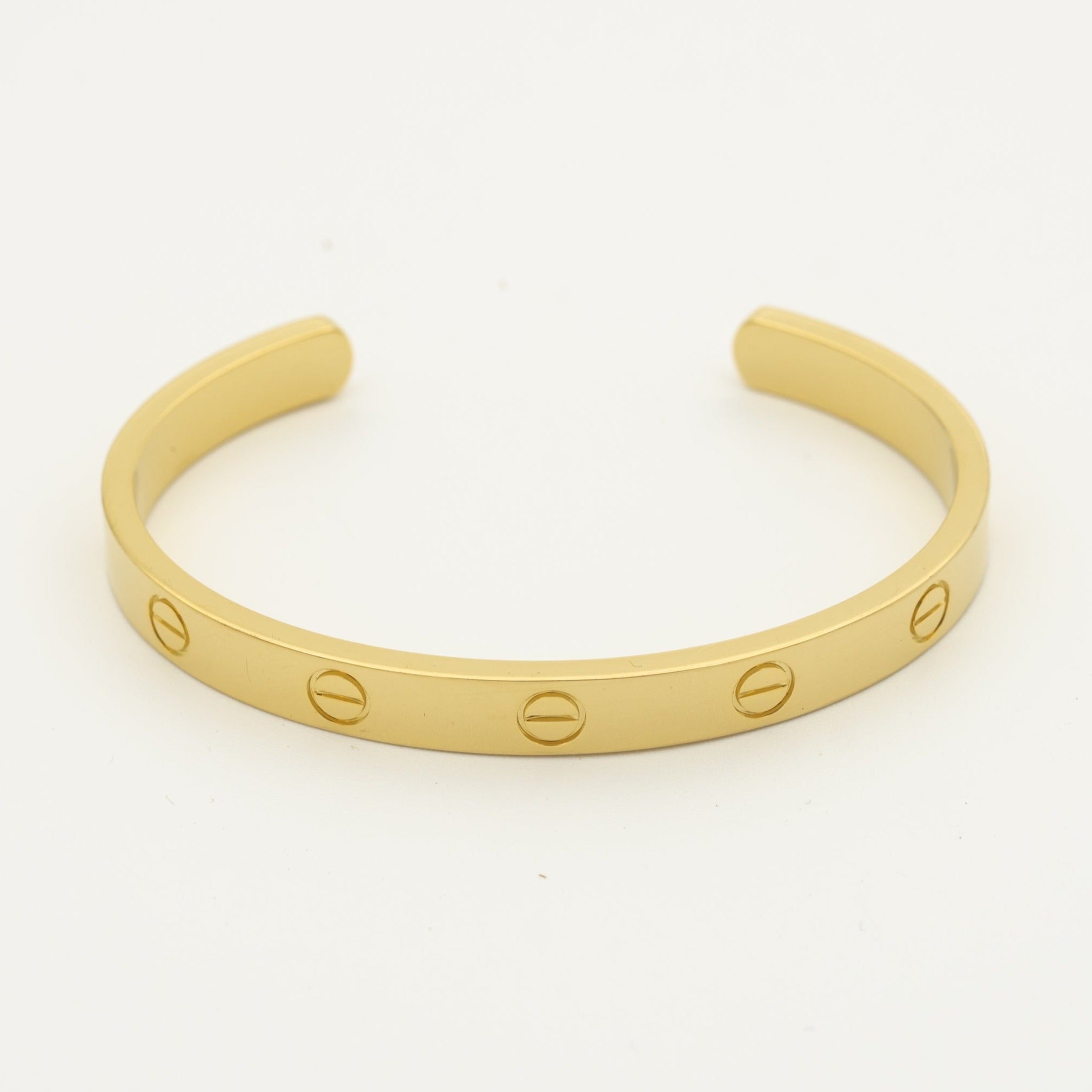 LOVE BRACELET 6.1MM OPEN CUFF GOLD