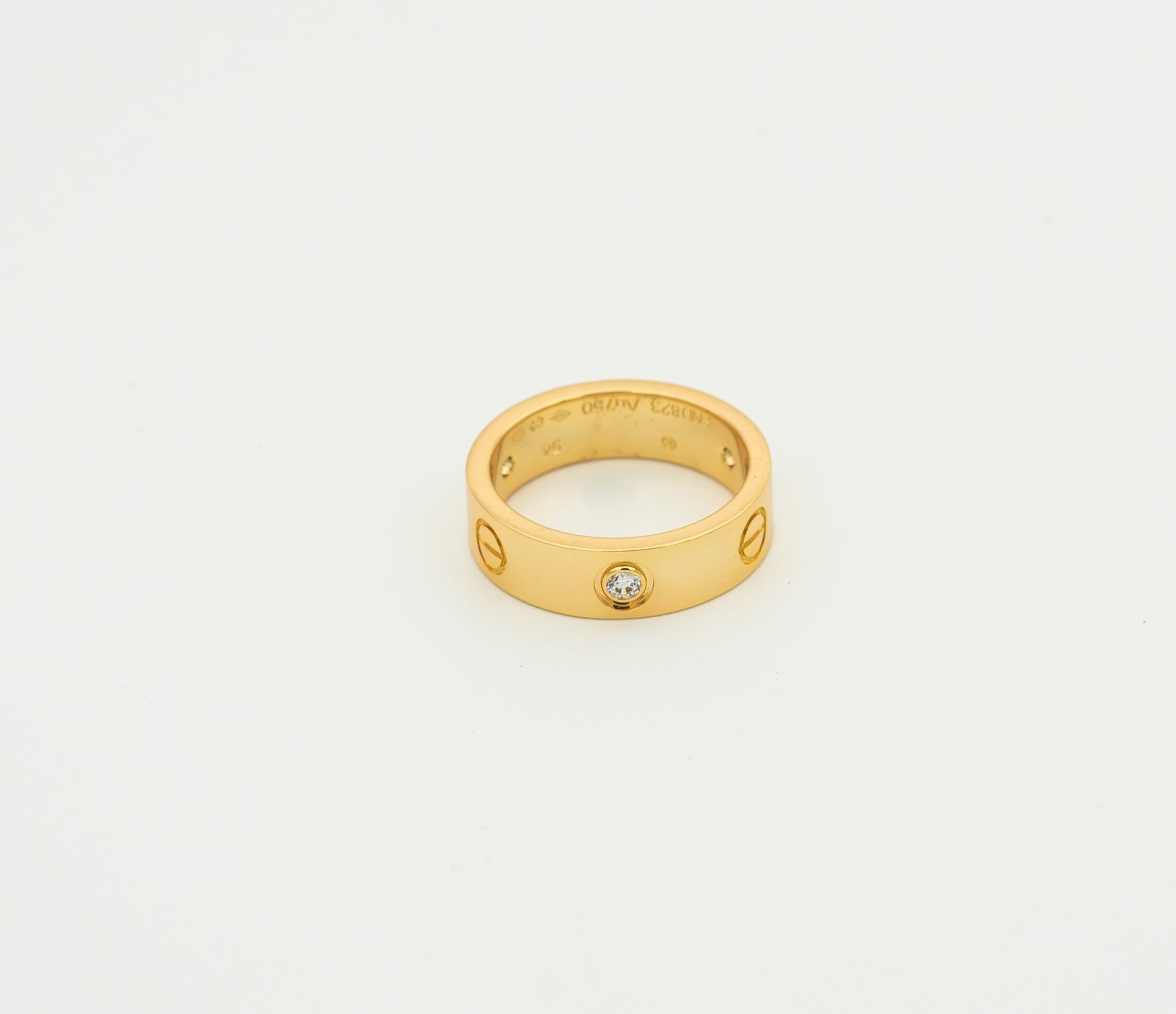 LOVE RING 5.5MM 3 DIAMONDS GOLD