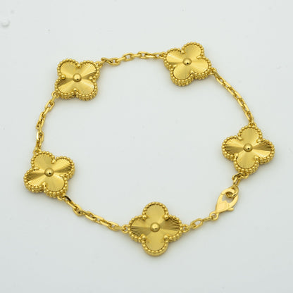 CLOVER GOLD BRACELET 5 MOTIF