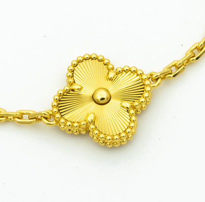 CLOVER BRACELET 5 MOTIFS GOLD DIAMOND