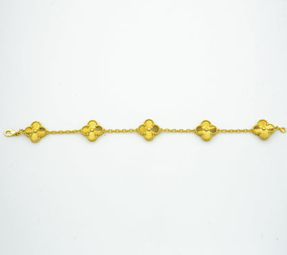 CLOVER GOLD BRACELET 5 MOTIF