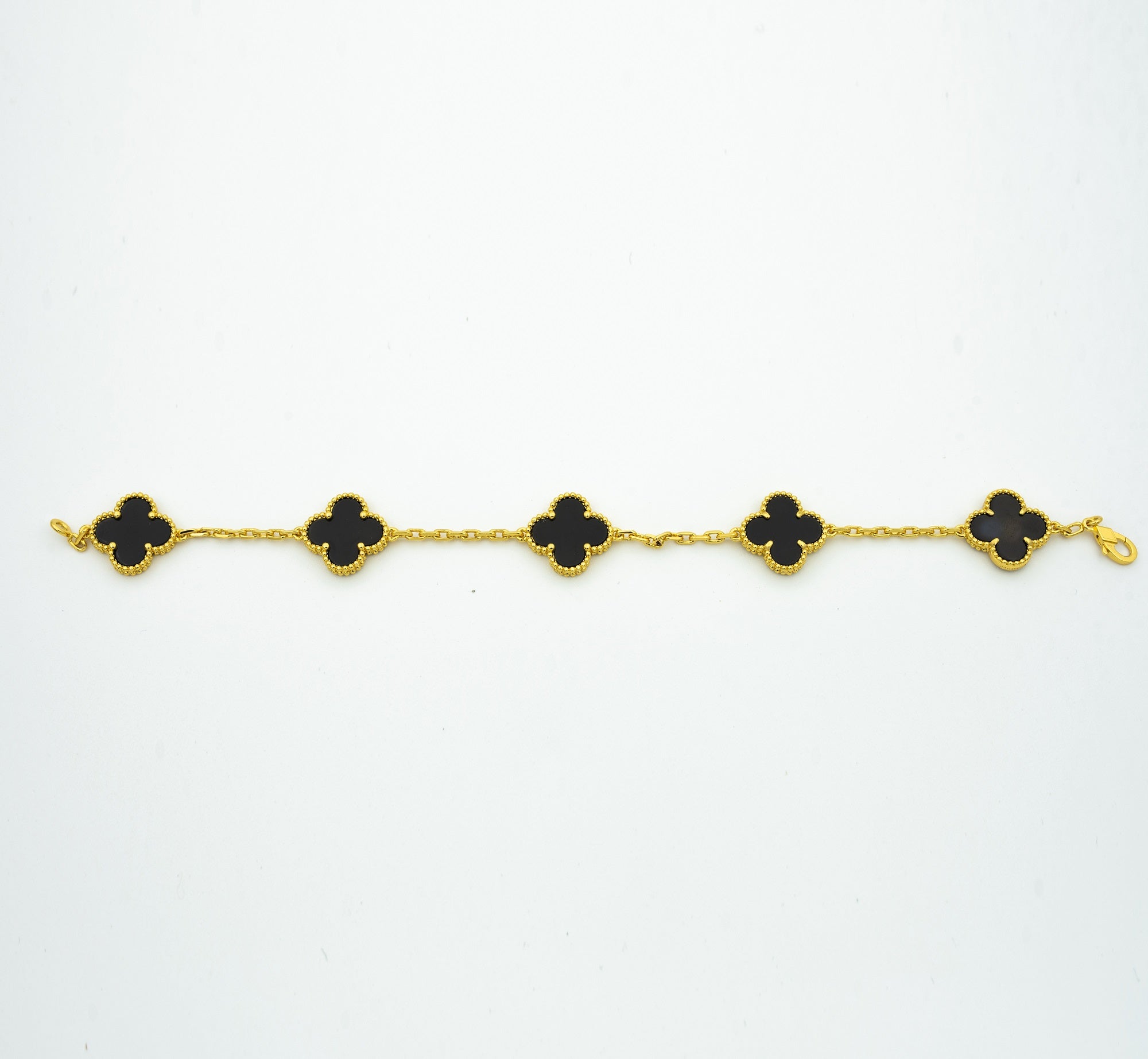 CLOVER BRACELET 5 MOTIFS ONYX