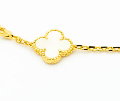 VINTAGE MOP NECKLACE 10 MOTIFS GOLD